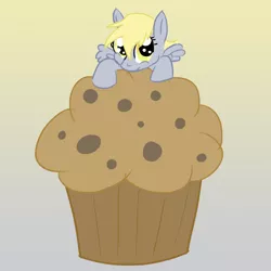 Size: 1094x1095 | Tagged: safe, artist:zedrin, derpibooru import, derpy hooves, pegasus, pony, female, giant muffin, mare, muffin