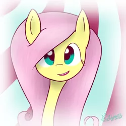 Size: 1000x1000 | Tagged: safe, artist:jayivee, derpibooru import, fluttershy, cute, looking at you, open mouth, shyabetes, solo