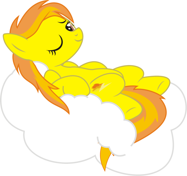 Size: 2045x1923 | Tagged: artist:leopurofriki, cloud, derpibooru import, safe, simple background, solo, spitfire, stupid sexy spitfire, transparent background