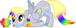 Size: 1472x543 | Tagged: safe, artist:suenden-hund, derpibooru import, derpy hooves, pegasus, pony, female, food, mare, muffin, rainbow power, rainbow power-ified, simple background, solo, transparent background