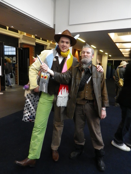 Size: 3456x4608 | Tagged: b.u.c.k., cosplay, derpibooru import, discord, doctor whooves, fourth doctor, human, irl, irl human, john hurt, photo, safe, time turner, tom baker, war doctor