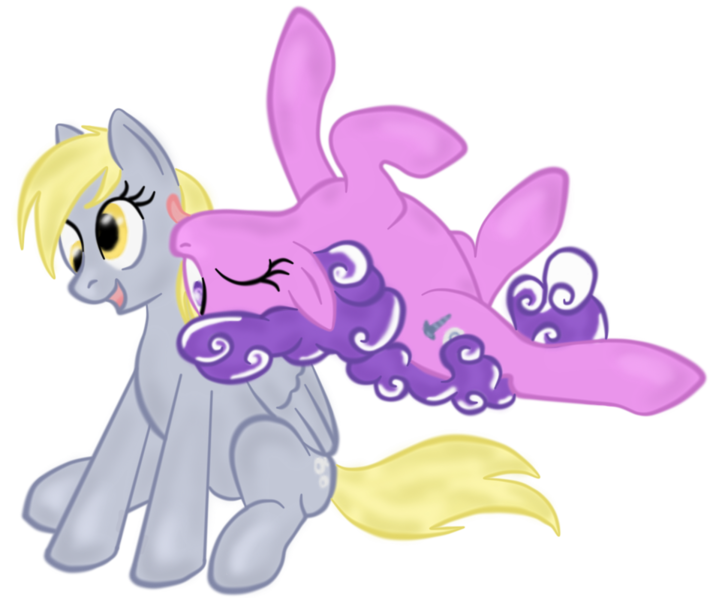 Size: 950x800 | Tagged: safe, artist:virenth, derpibooru import, derpy hooves, screwball, earth pony, pegasus, pony, derpball, female, lesbian, mare, shipping, simple background, transparent background