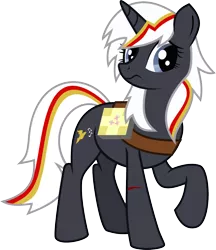 Size: 1472x1703 | Tagged: safe, artist:brisineo, derpibooru import, oc, oc:velvet remedy, unofficial characters only, pony, unicorn, fallout equestria, fanfic, blood, fanfic art, female, fluttershy medical saddlebag, horn, mare, medical saddlebag, saddle bag, simple background, solo, transparent background, vector