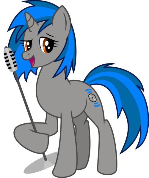 Size: 1947x2333 | Tagged: safe, artist:brisineo, derpibooru import, oc, oc:homage, unofficial characters only, pony, unicorn, fallout equestria, fanfic, fanfic art, female, horn, mare, microphone, open mouth, simple background, solo, transparent background, vector