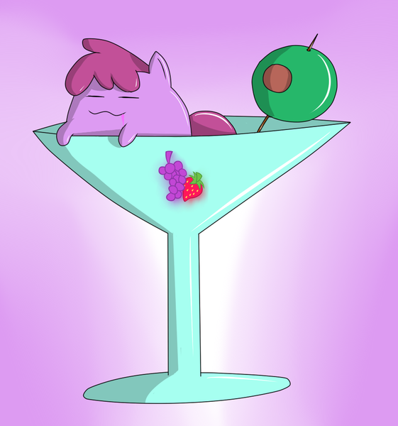 Size: 935x1000 | Tagged: artist:kloudmutt, artist:twistedscarlett60, berry punch, berryshine, blob, chubbie, cocktail, derpibooru import, safe, solo