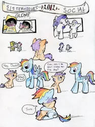 Size: 3400x4551 | Tagged: applejack, artist:kriahfox, comic, derpibooru import, rainbow dash, rarity, safe, scootaloo, scootalove, sisterhooves social, sweetie belle, traditional art