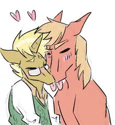 Size: 500x545 | Tagged: safe, artist:cleppyclep, derpibooru import, big macintosh, trenderhoof, earth pony, pony, gay, heart, male, shipping, stallion, tongue out, trendermac