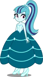 Size: 4404x7815 | Tagged: safe, artist:atomicmillennial, derpibooru import, sonata dusk, equestria girls, rainbow rocks, absurd resolution, beautiful, blue, clothes, cute, dress, gown, simple background, solo, sonatabetes, transparent background, vector