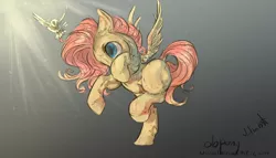 Size: 1024x585 | Tagged: artist:lulemt, derpibooru import, fluttershy, running, safe, solo