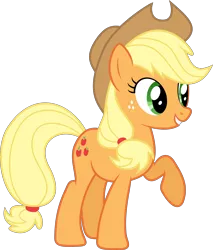 Size: 7028x8264 | Tagged: safe, artist:djdavid98, artist:uxyd, derpibooru import, applejack, pony, fall weather friends, .ai available, .svg available, absurd resolution, raised hoof, simple background, solo, transparent background, vector