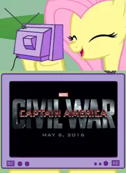 Size: 563x771 | Tagged: captain america, captain america: civil war, derpibooru import, exploitable meme, fluttershy, marvel, meme, obligatory pony, safe, tv meme