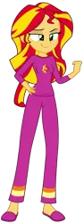 Size: 3000x7988 | Tagged: safe, artist:discorded, derpibooru import, sunset shimmer, equestria girls, rainbow rocks, absurd resolution, clothes, fist pump, pajamas, show accurate, simple background, slippers, solo, transparent background, vector