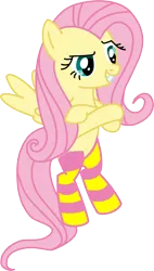 Size: 5113x9001 | Tagged: safe, artist:tangy751, derpibooru import, fluttershy, absurd resolution, clothes, simple background, socks, solo, striped socks, transparent background, vector