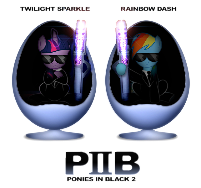 Size: 1024x955 | Tagged: artist:dan232323, crossover, derpibooru import, men in black, movie poster, neuralizer, poster, rainbow dash, safe, sunglasses, twilight sparkle