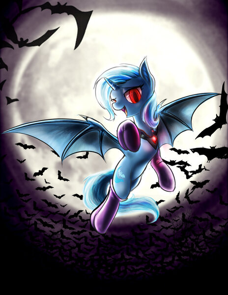 Size: 800x1035 | Tagged: safe, artist:d-lowell, derpibooru import, trixie, alicorn, bat, bat pony, bat pony alicorn, pony, vampire, alicornified, bat ponified, clothes, female, mare, race swap, socks, solo, spread wings, trixiebat, trixiecorn, wings