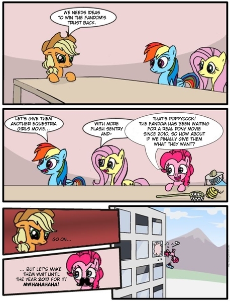 Size: 680x891 | Tagged: applejack, beehive, beekeeper, derpibooru import, edit, employer meme, exploitable meme, fluttershy, hat, meme, my little pony: the movie, net, pinkie pie, rainbow dash, safe