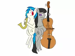 Size: 2048x1536 | Tagged: artist:stormytheloner, cello, derpibooru import, musical instrument, octavia melody, safe, saxophone, vinyl scratch