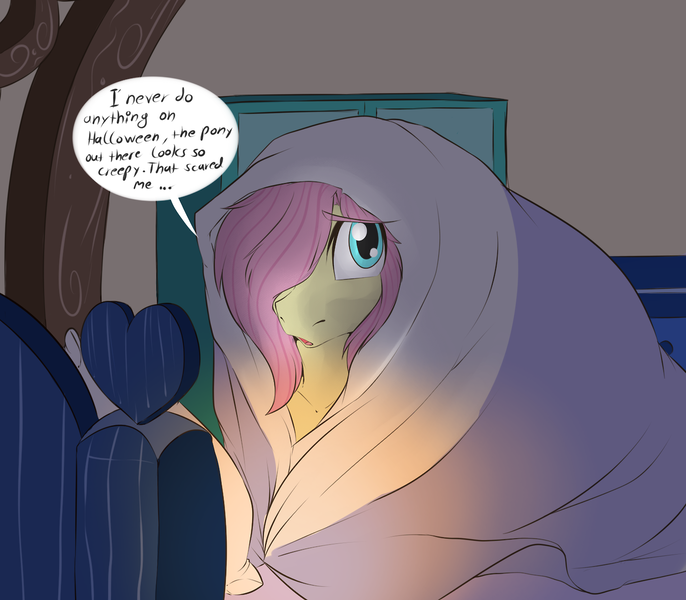 Size: 1280x1120 | Tagged: artist:rainbowscreen, ask the gaylord, blanket, butterscotch, derpibooru import, fluttershy, rule 63, safe