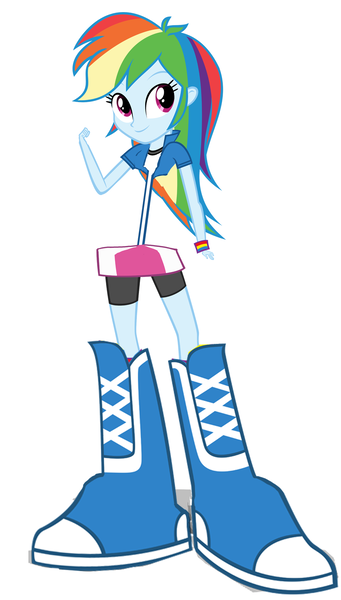 Size: 960x1688 | Tagged: safe, derpibooru import, rainbow dash, equestria girls, anorexic, baby hands, disproportional anatomy, impossibly large feet, impossibly small hands, impossibly thin waist, not salmon, wat, what has science done, why