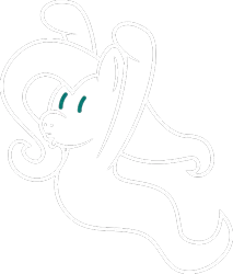Size: 500x588 | Tagged: artist:vladimirmacholzraum, click and drag, derpibooru import, duckface, fluttershy, ghost, interactive, safe, simple background, solo, spooky, transparent, transparent background