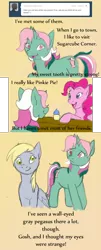 Size: 600x1481 | Tagged: safe, artist:kourabiedes, derpibooru import, derpy hooves, fizzy, pinkie pie, pegasus, pony, ask fizzy, ask, comic, female, g1, mare, tumblr