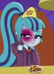 Size: 715x969 | Tagged: grimdark, derpibooru import, edit, edited screencap, screencap, sonata dusk, equestria girls, rainbow rocks, abuse, abuse edit, background pony strikes again, black eye, bleeding, blood, crying, domestic abuse, eqg abuse edits, invader zim, krazy taco, nosebleed, sad, sonatabuse, sonataco, taco, taco tuesday, tacos al pastor