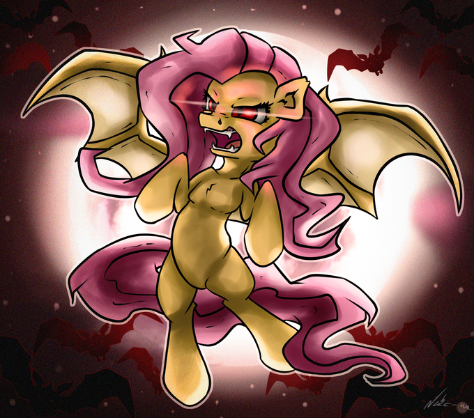 Size: 2303x2031 | Tagged: safe, artist:neko-me, derpibooru import, fluttershy, bat, flutterbat, flying, solo, spread wings