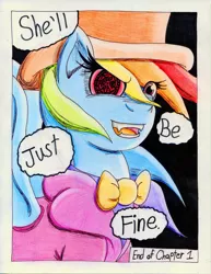 Size: 786x1016 | Tagged: safe, artist:the1king, derpibooru import, rainbow dash, pegasus, pony, comic:fluttershy and the rainbow factory, fanfic:rainbow factory, comic, crossover, female, mare, parody, solo, willy wonka, willy wonka and the chocolate factory