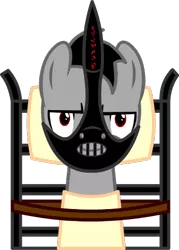 Size: 337x470 | Tagged: semi-grimdark, artist:misantropony, derpibooru import, oc, oc:misantropony, unofficial characters only, pony, unicorn, angry, cannibal, hannibal, mask, solo