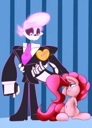 Size: 1024x1434 | Tagged: artist:madacon, crossover, derpibooru import, lewis, mystery skulls, pinkie pie, safe