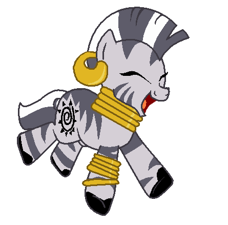 Size: 445x439 | Tagged: artist:sofilut, cute, derpibooru import, filly, happy, safe, zebra, zecora, zecorable