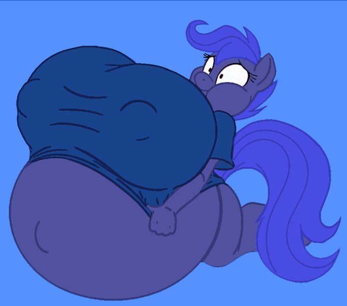 Size: 880x775 | Tagged: anthro, artist:badgerben, belly button, big breasts, blueberry, blueberry inflation, breasts, busty scootaloo, charlie and the chocolate factory, colored, derpibooru import, erect nipples, female, huge breasts, impossibly large belly, impossibly large breasts, inflation, nipple outline, nudity, older, questionable, scootaberry, scootaloo, solo, solo female, unguligrade anthro