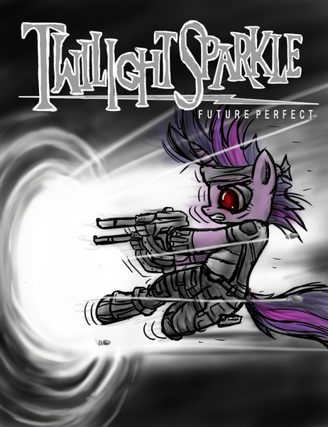 Size: 757x983 | Tagged: artist:silentbutbeardly, badass, crossover, derpibooru import, future twilight, parody, ponified, safe, timesplitters, twilight sparkle, wip