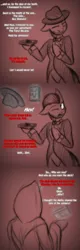 Size: 583x1815 | Tagged: safe, artist:lil miss jay, derpibooru import, oc, oc:ace sleeves, unofficial characters only, anthro, unguligrade anthro, ask lil miss rarity, clothes, tarot cards, tumblr, vulgar