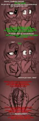 Size: 554x1704 | Tagged: semi-grimdark, artist:lil miss jay, derpibooru import, fluttershy, opalescence, rarity, anthro, demon, unguligrade anthro, ask lil miss rarity, lil-miss rarity, carnivore shy, comic, doll, scar, tumblr