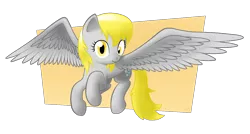 Size: 1400x750 | Tagged: safe, artist:yo-yall, derpibooru import, derpy hooves, pegasus, pony, female, mare, solo, spread wings
