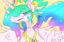 Size: 4500x3000 | Tagged: artist:rayadra, derpibooru import, dragon, dragonified, dragonlestia, princess celestia, safe, solo, species swap