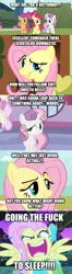 Size: 991x3736 | Tagged: apple bloom, attack on titan, attack on titan abridged, cutie mark crusaders, derpibooru import, fluttershy, go the fuck to sleep, image macro, keith shardis, meme, safe, scootaloo, shardis, sweetie belle, team four star, vulgar