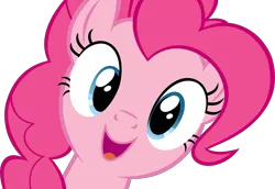 Size: 6564x4526 | Tagged: absurd resolution, artist:slb94, cute, derpibooru import, diapinkes, happy, hi anon, meme, pinkie pie, safe, simple background, solo, transparent background, vector