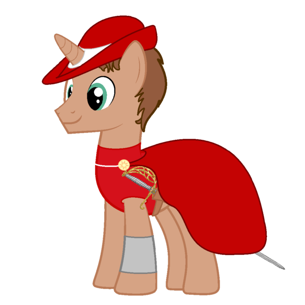 Size: 1100x1100 | Tagged: artist:peternators, artist:redmagepony, derpibooru import, oc, oc:heroic armour, rapier, red mage, safe, solo, sword, unofficial characters only