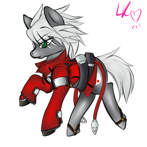 Size: 500x500 | Tagged: artist:cennybunz, blazblue, derpibooru import, ponified, ragna the bloodedge, safe, solo