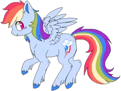 Size: 494x374 | Tagged: safe, artist:maneribbons, derpibooru import, rainbow dash, simple background, solo, transparent background, unshorn fetlocks