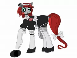 Size: 2048x1536 | Tagged: animatronic, clothes, derpibooru import, maid, oc, oc:little lady, safe, strange waifus, unofficial characters only