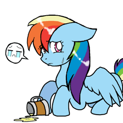 Size: 1500x1500 | Tagged: animated, artist:stockingstreams, cider, crying, derpibooru import, emoticon, looking at you, pouting, prone, rainbow dash, sad, safe, solo