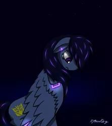 Size: 1042x1175 | Tagged: safe, artist:djmoonray, derpibooru import, ponified, pegasus, pony, crying, sad, soundwave, transformers, transformers prime