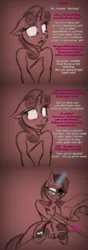 Size: 644x1833 | Tagged: safe, artist:lil miss jay, derpibooru import, rarity, sweetie belle, anthro, ask lil miss rarity, lil-miss rarity, crying, cute, drool, glasses, scar, slasher belle, sleeping, tumblr