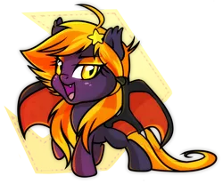 Size: 2262x1874 | Tagged: safe, artist:pepooni, derpibooru import, oc, oc:harvest moon, unofficial characters only, bat pony, pony, freckles, solo