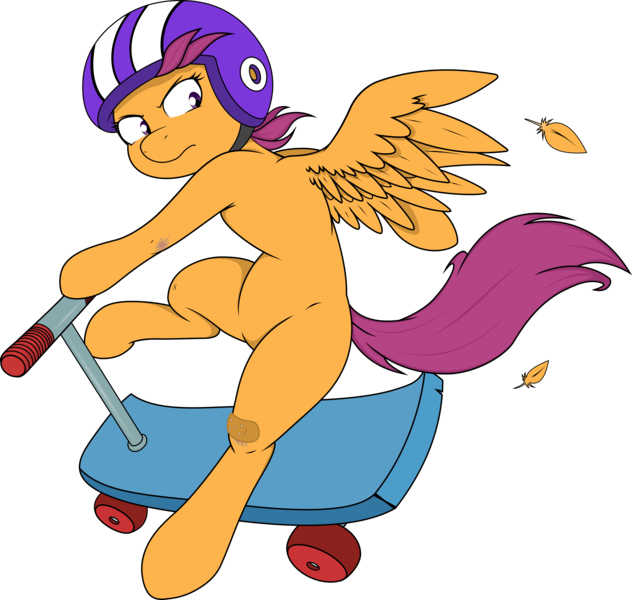 Size: 4000x3800 | Tagged: absurd resolution, action pose, artist:bork88, artist:joey darkmeat, derpibooru import, helmet, safe, scootaloo, scooter, simple background, solo, transparent background, vector