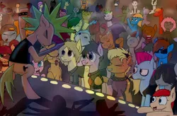 Size: 1280x839 | Tagged: artist:kissingkings, concert, derpibooru import, eyes on the prize, ms. harshwhinny, oc, oc:sunnyside, pinkie pie, punk, punk rock, safe, turf