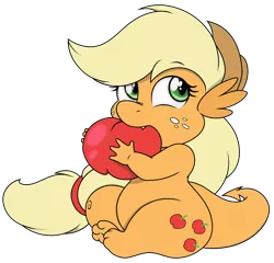 Size: 4000x3847 | Tagged: absurd resolution, apple, applejack, artist:bork88, artist:joey darkmeat, chubby, cute, cute little fangs, derpibooru import, dragon, dragonified, fangs, nom, safe, simple background, solo, species swap, transparent background, vector